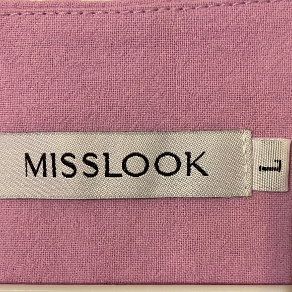 MISSLOOK Soft Pink Cotton Blend Dress L - Picture 4 of 4